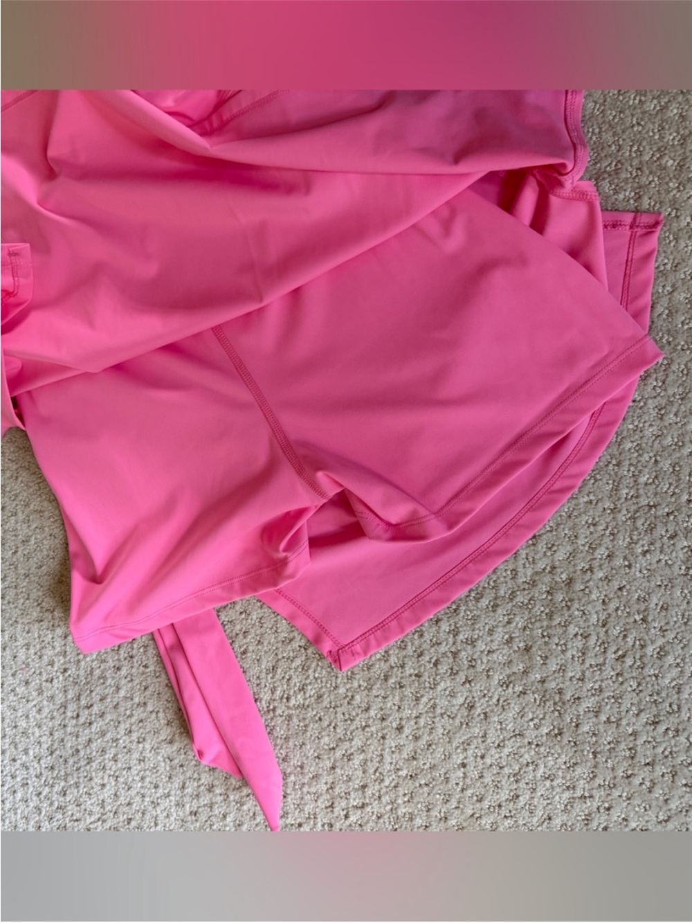 Kimberly C Sleeveless Pink Tie-Waist Romper. Tag Says Large, Fits like Medium - Picture 7 of 9
